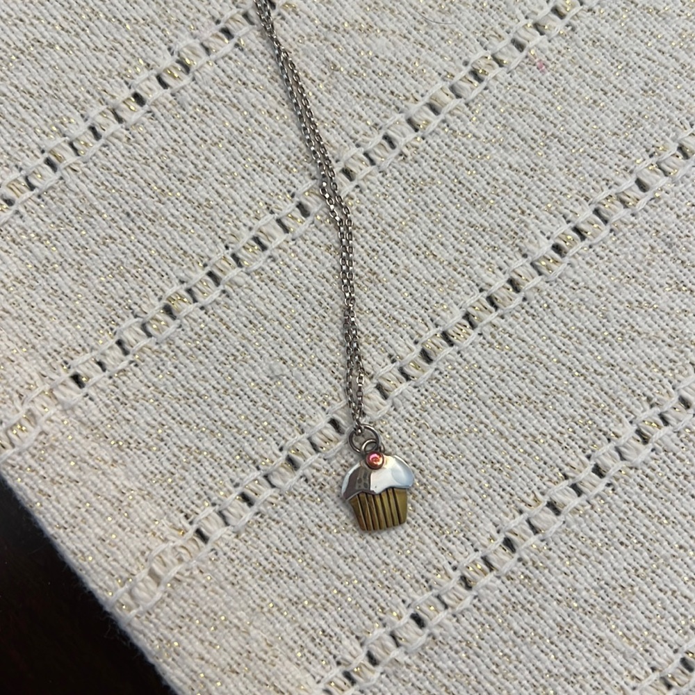 Tiny Cupcake Necklace - image 1